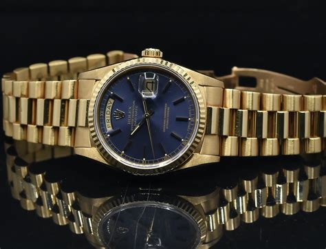 rolex day date 18238 blue dial|rolex 18238 production years.